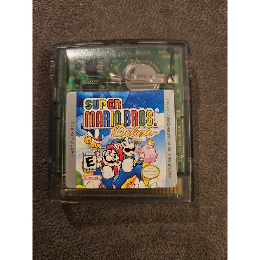Super Mario Bros. Deluxe game cartridge for the Game Boy Color y2k tested works